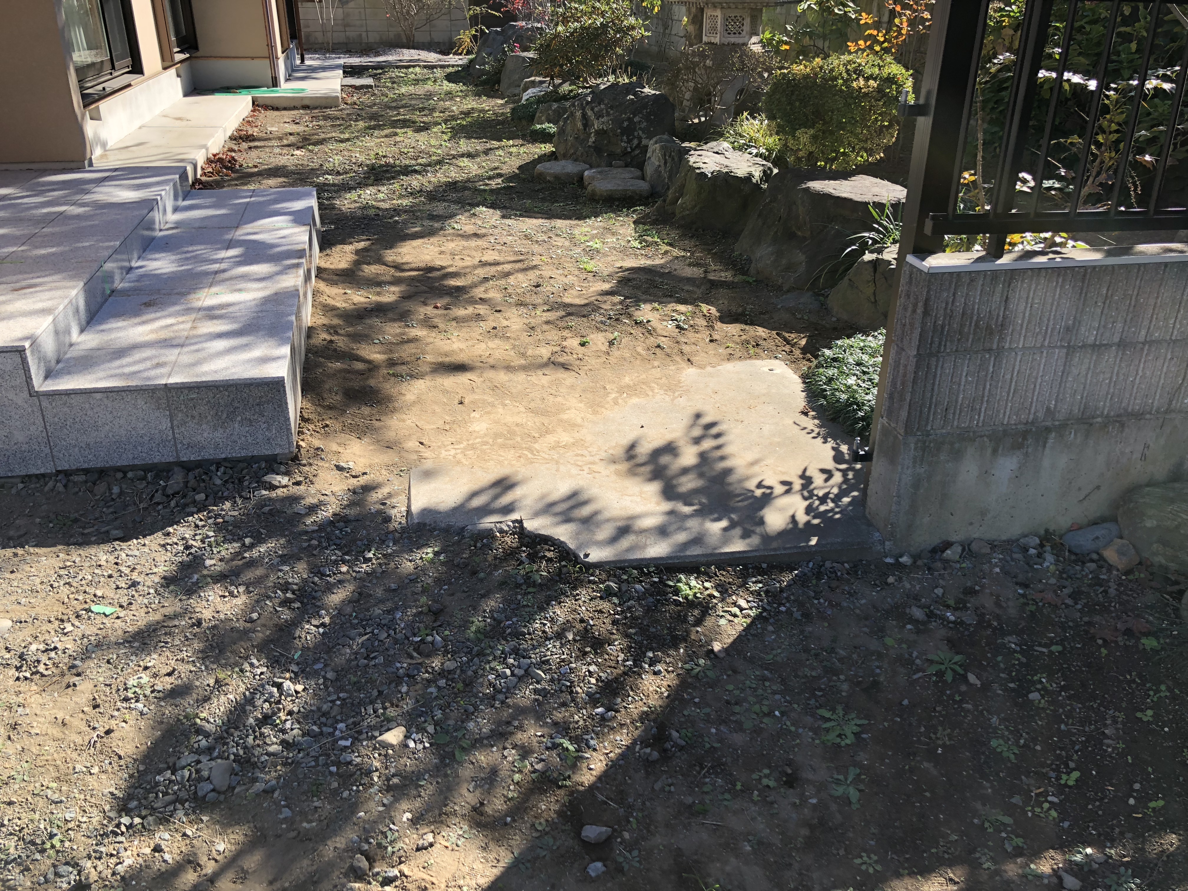 玄関スロープ設置工事