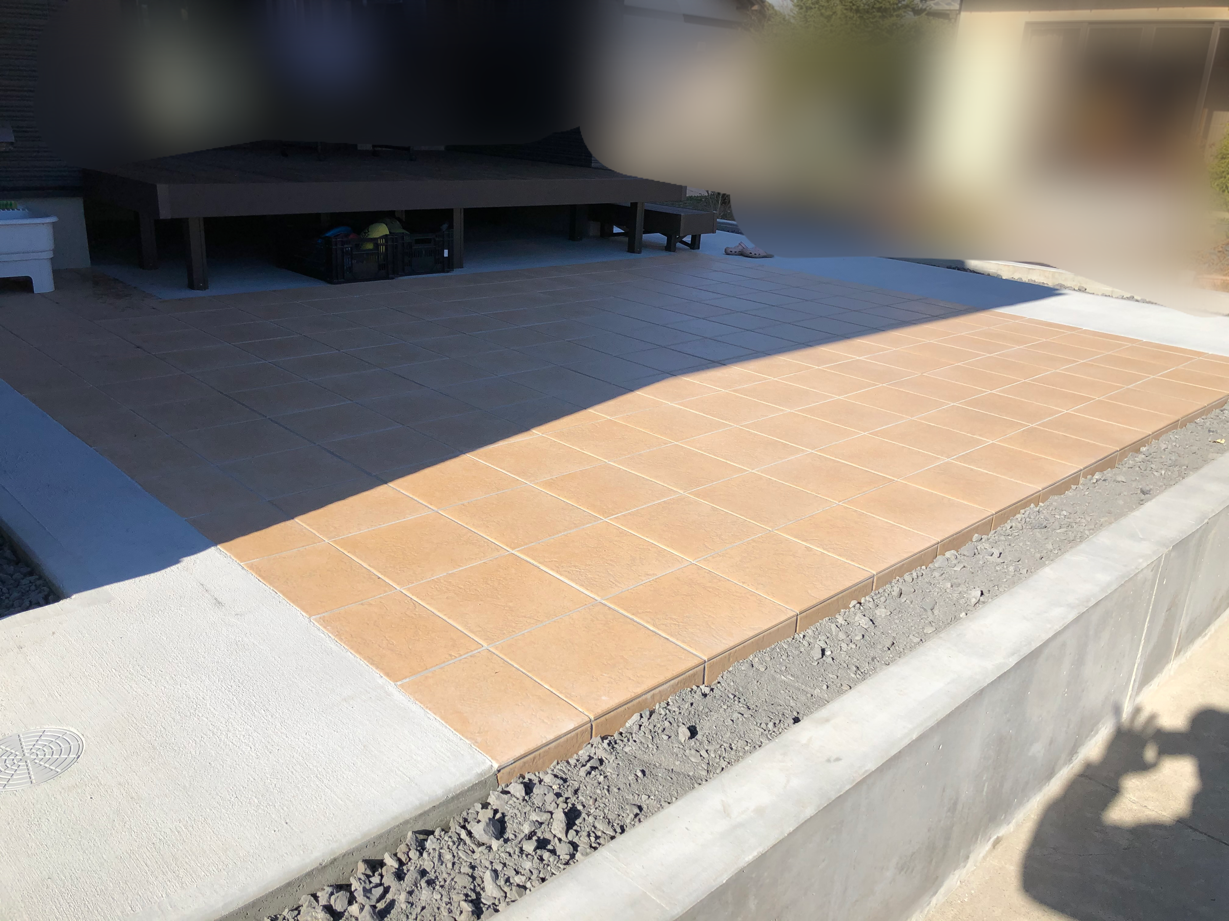 太田市　A様邸　土留擁壁　犬走り工事