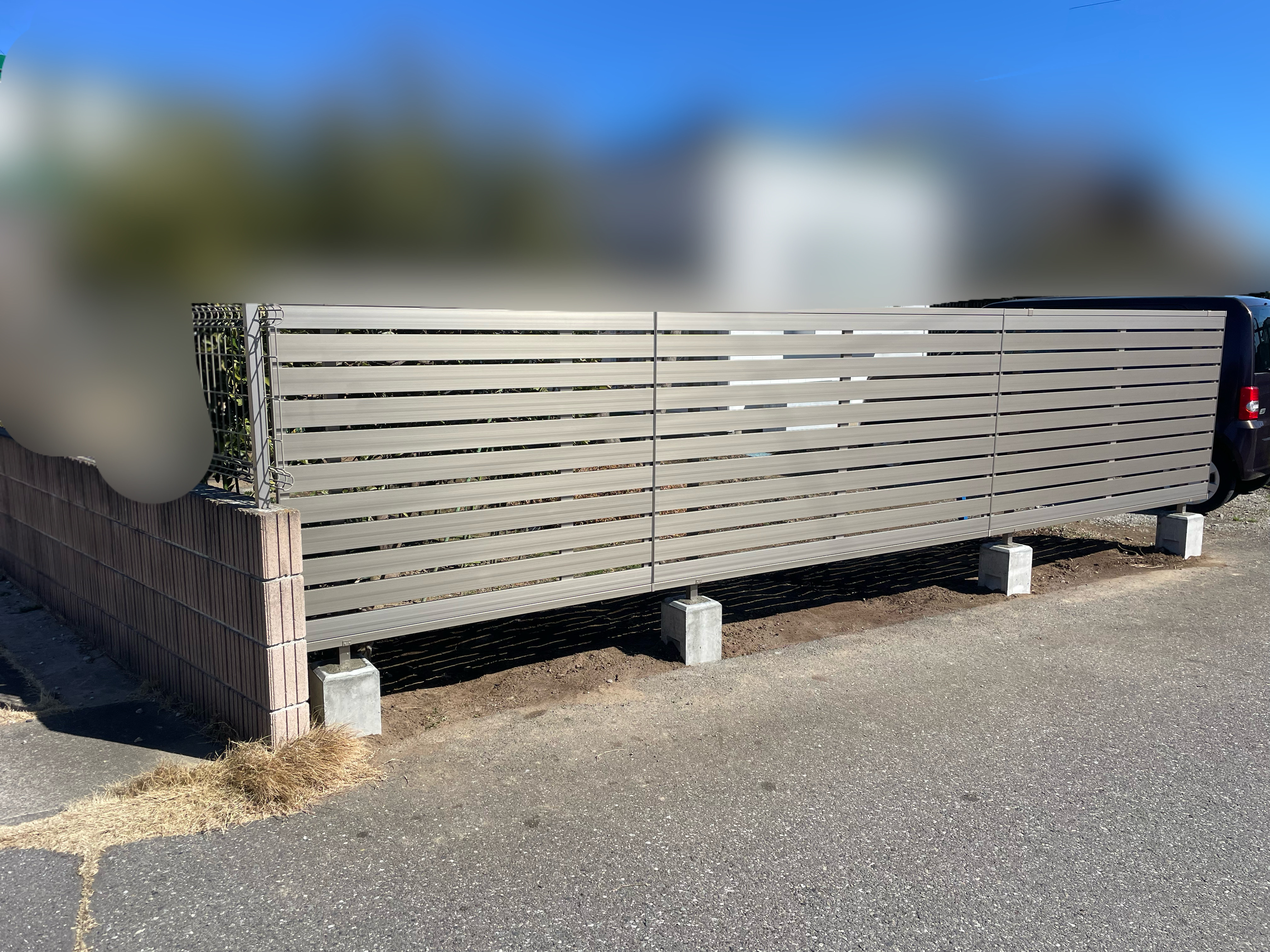 伊勢崎市　Ｈ様邸
目隠しフェンス設置工事