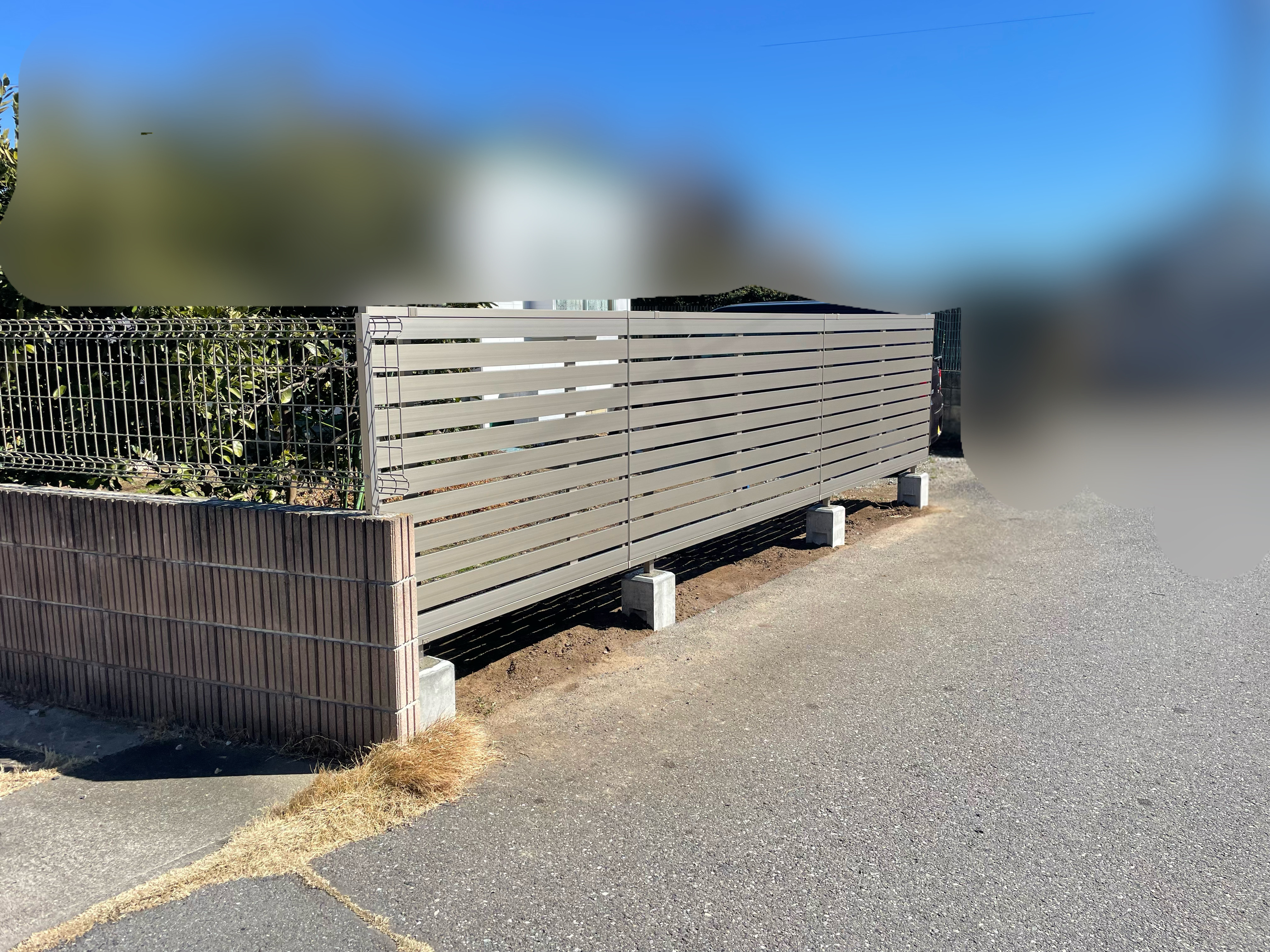 伊勢崎市　Ｈ様邸
目隠しフェンス設置工事