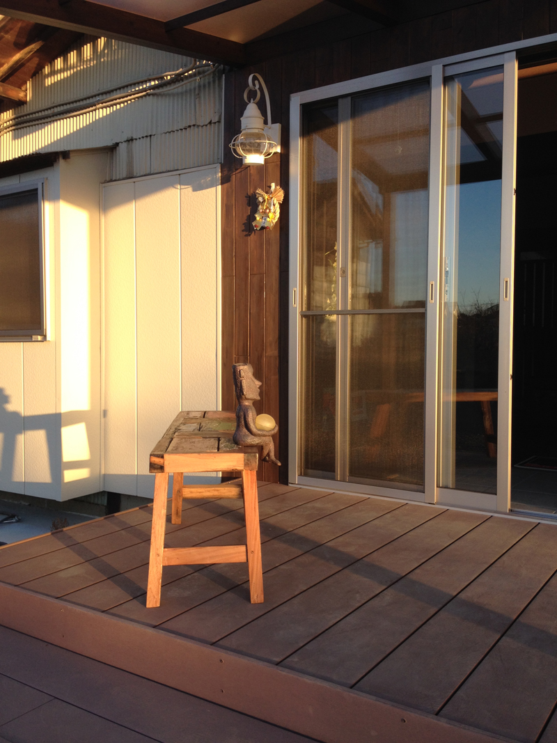 自宅　テラス　デッキ