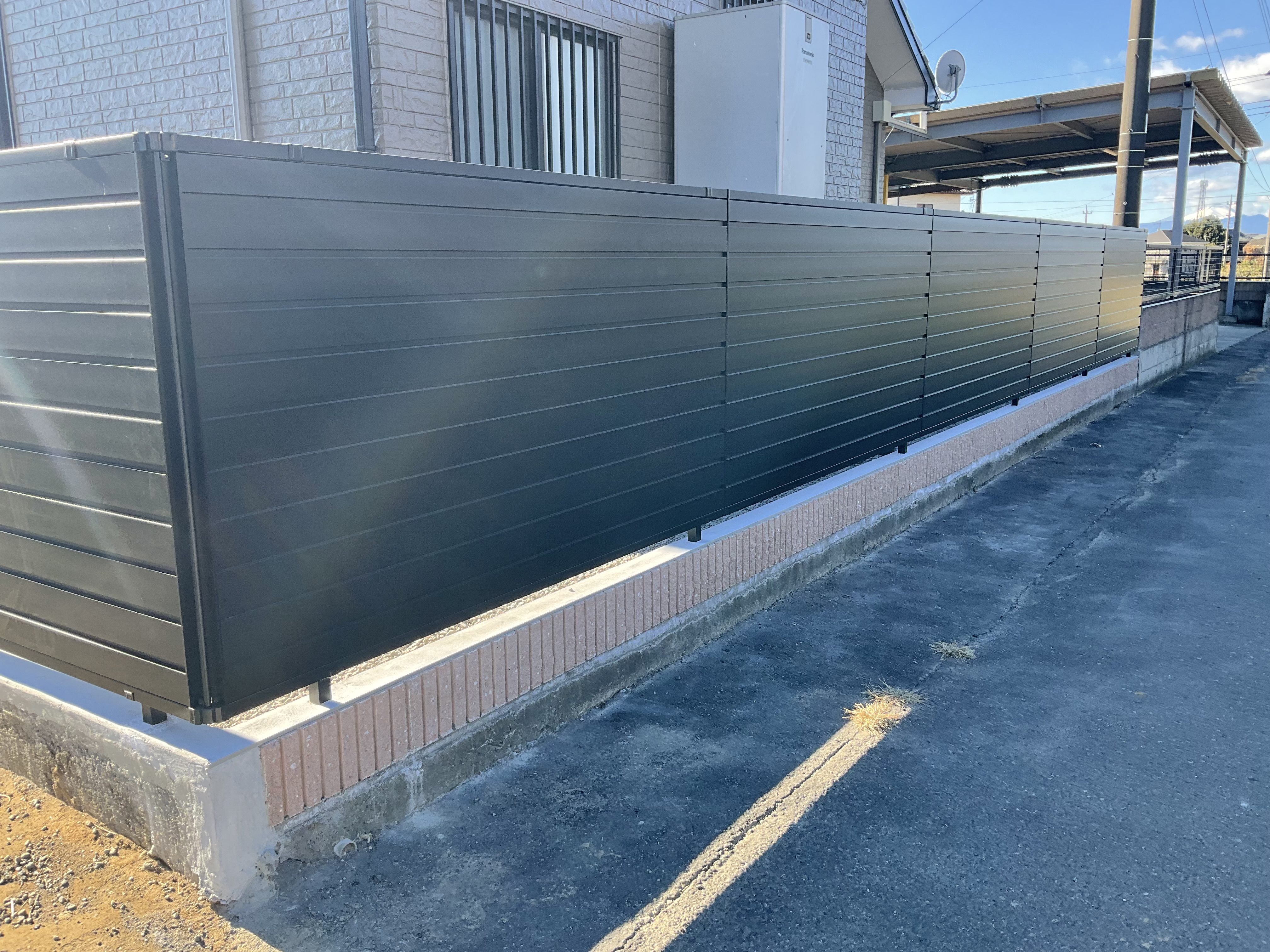 前橋市　A様邸　境界フェンス設置工事