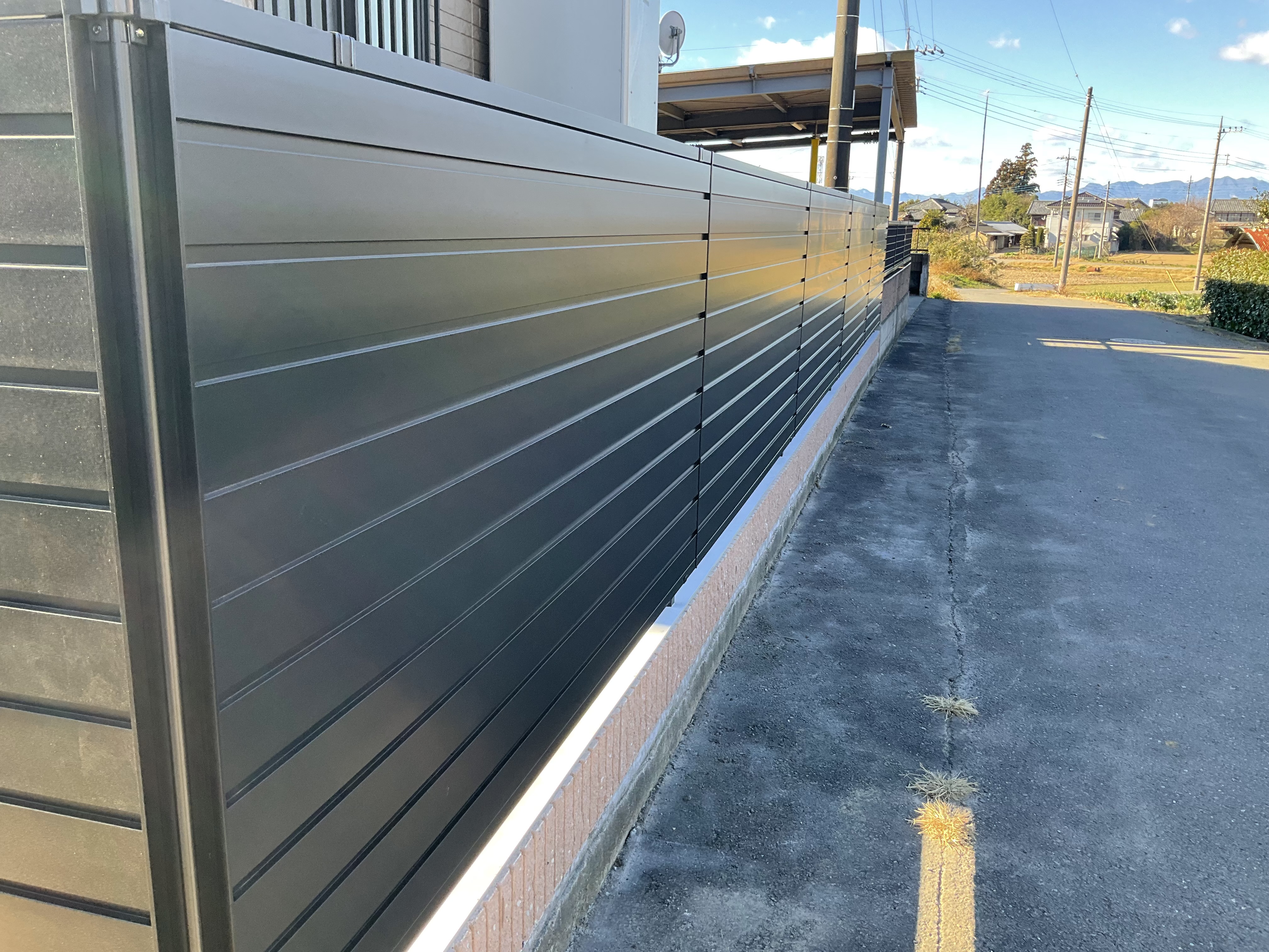 前橋市　A様邸　境界フェンス設置工事