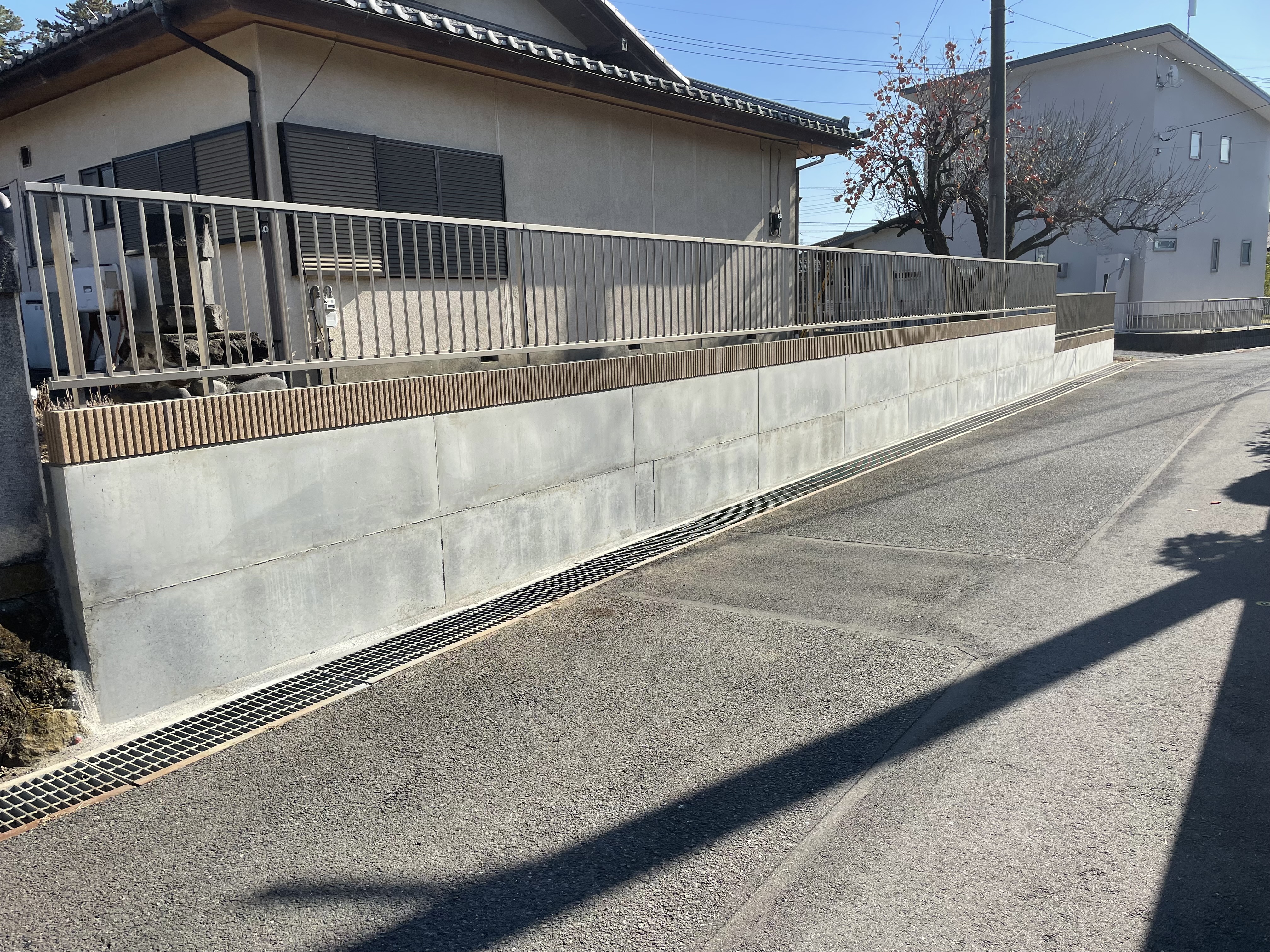 外構 事例伊勢崎市　O様邸　境界ブロック工事