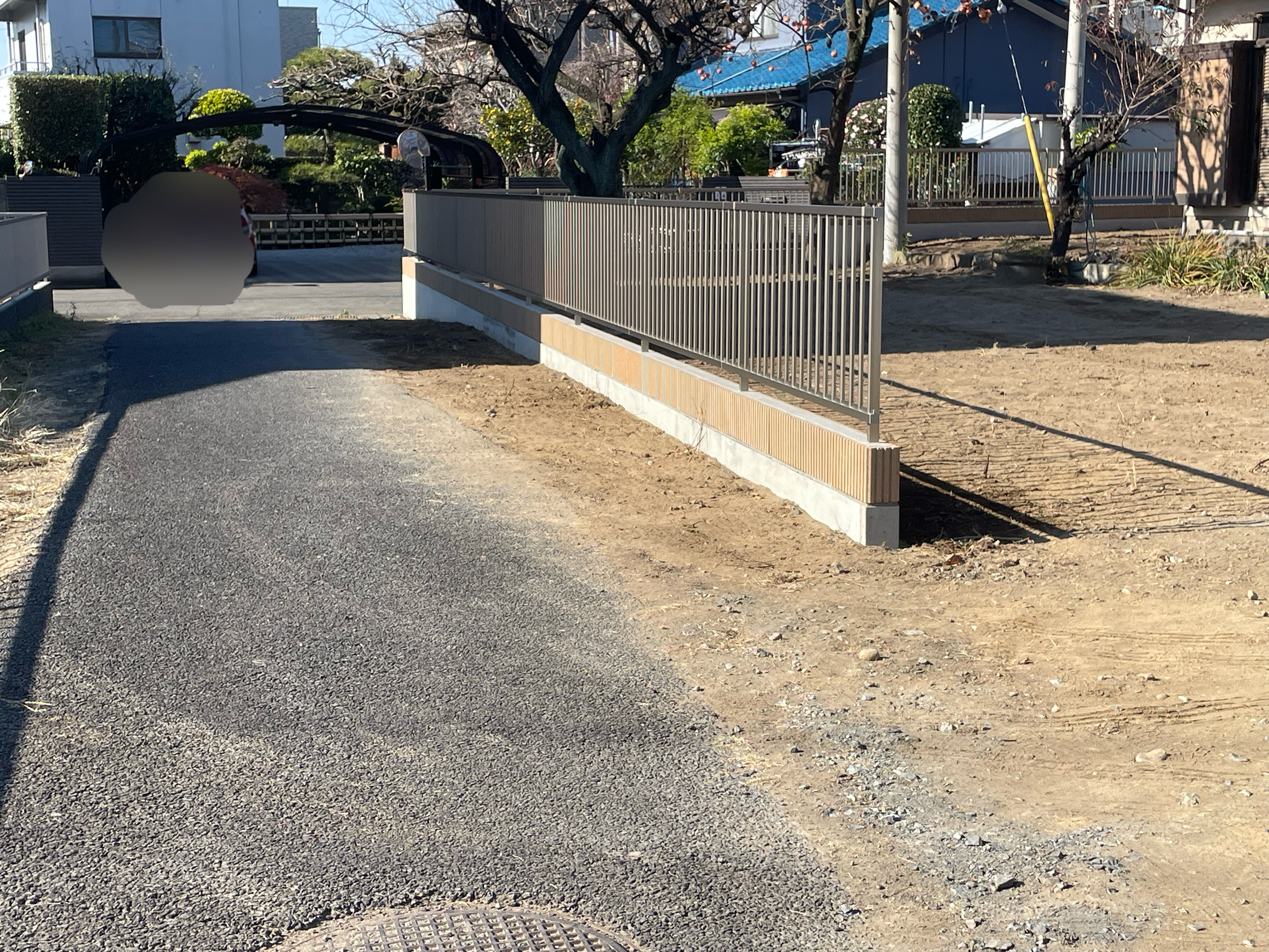 伊勢崎市　O様邸　境界ブロック工事