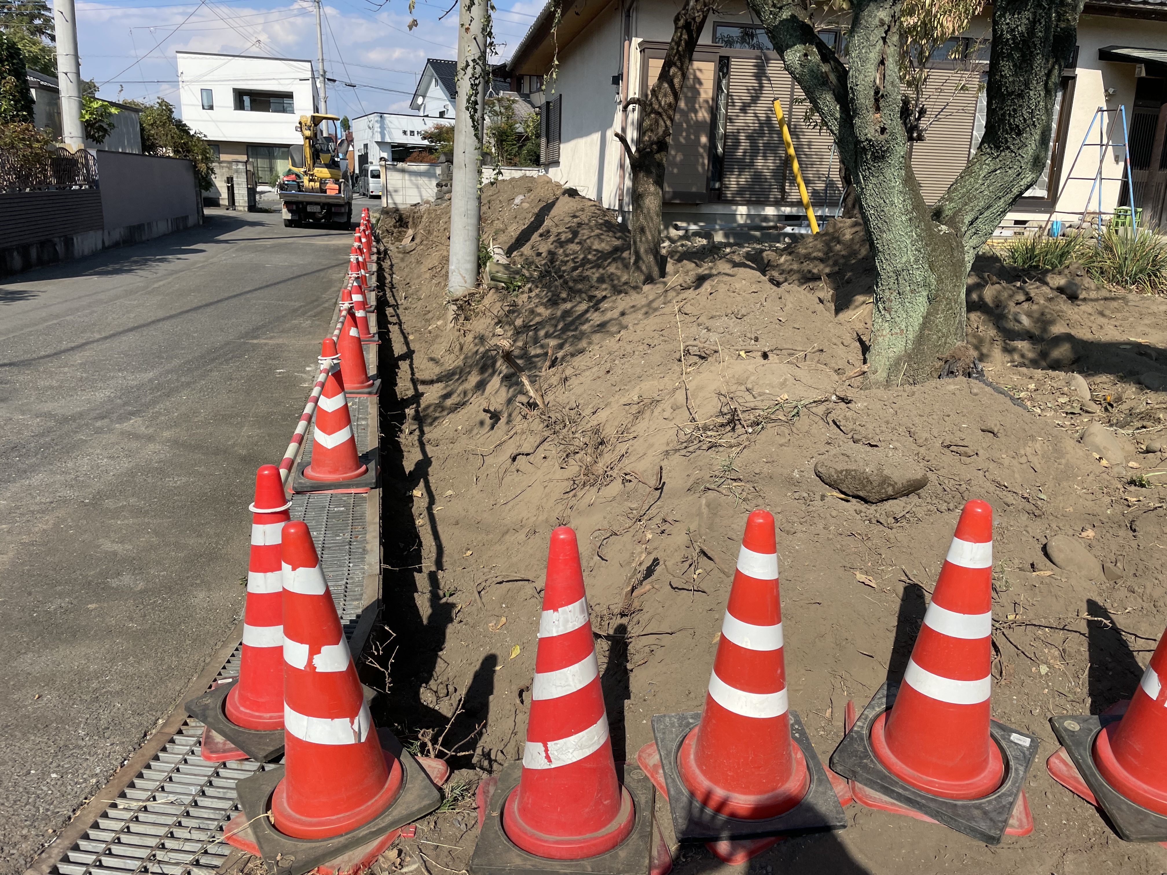 伊勢崎市　O様邸　境界ブロック工事